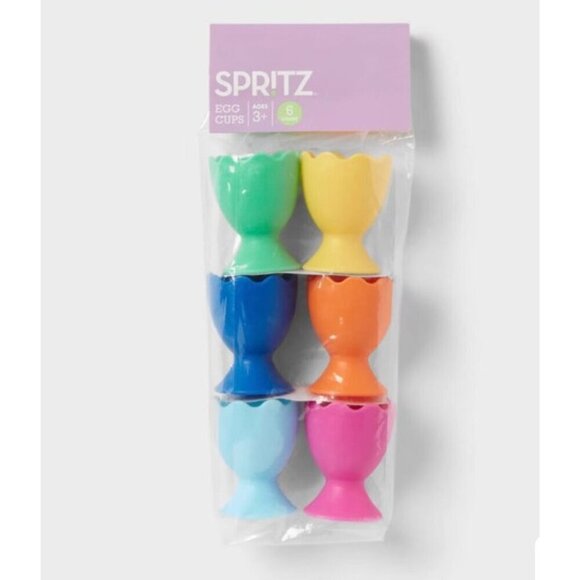 Target 6pc Rainbow Display Plastic Easter Egg Cups Spritz™ Decor Display - Picture 3 of 7